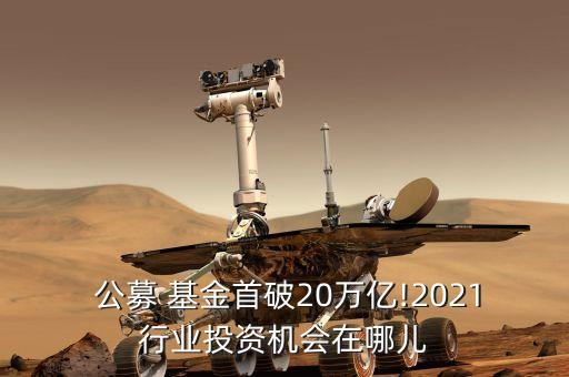  公募 基金首破20萬億!2021行業(yè)投資機(jī)會(huì)在哪兒