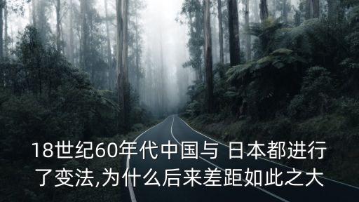 18世紀60年代中國與 日本都進行了變法,為什么后來差距如此之大