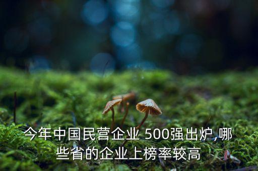 今年中國(guó)民營(yíng)企業(yè) 500強(qiáng)出爐,哪些省的企業(yè)上榜率較高