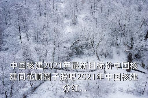 中國核建2021年最新目標(biāo)價(jià)中國核建同花順圈子股吧2021年中國核建 分紅...