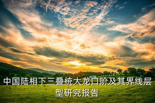 中國(guó)陸相下三疊統(tǒng)大龍口階及其界線層型研究報(bào)告