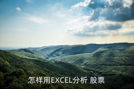 怎樣用EXCEL分析 股票