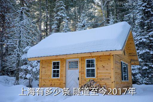  上海有多少條 隧道至今2017年