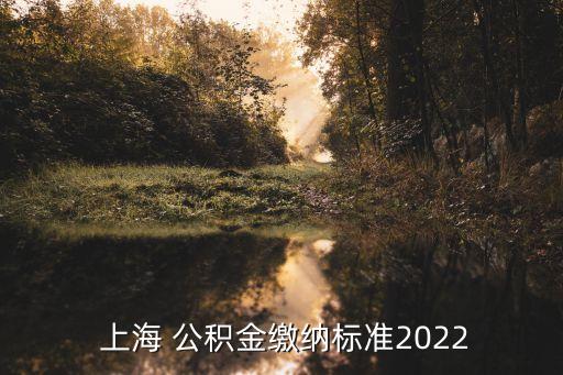  上海 公積金繳納標準2022