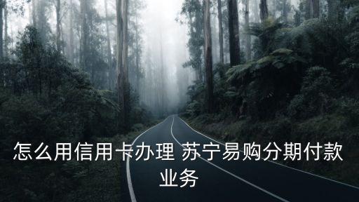 怎么用信用卡辦理 蘇寧易購分期付款業(yè)務(wù)