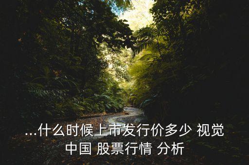 ...什么時(shí)候上市發(fā)行價(jià)多少 視覺中國 股票行情 分析