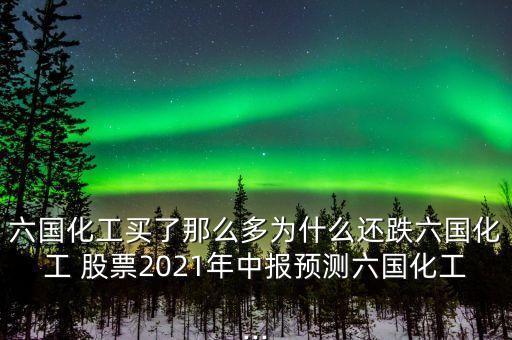 六國化工買了那么多為什么還跌六國化工 股票2021年中報預測六國化工...