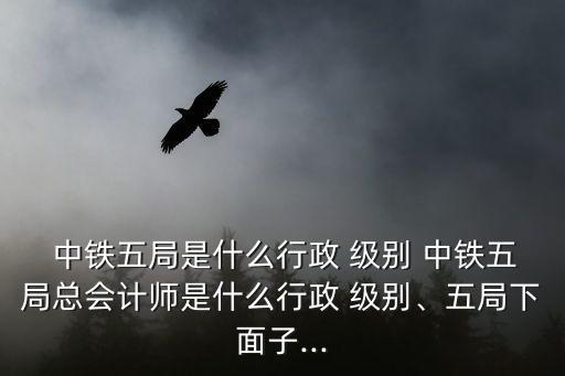  中鐵五局是什么行政 級別 中鐵五局總會計師是什么行政 級別、五局下面子...