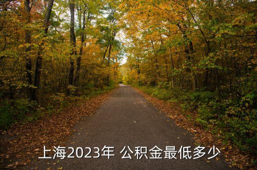  上海2023年 公積金最低多少