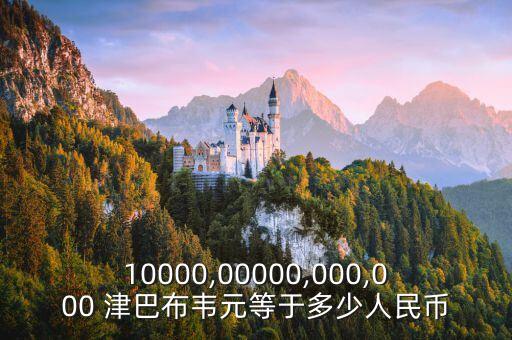 10000,00000,000,000 津巴布韋元等于多少人民幣