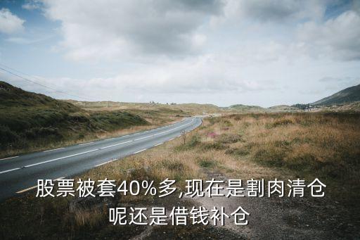  股票被套40%多,現(xiàn)在是割肉清倉(cāng)呢還是借錢補(bǔ)倉(cāng)