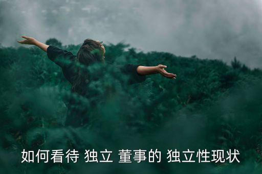 如何看待 獨(dú)立 董事的 獨(dú)立性現(xiàn)狀