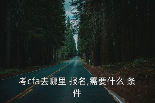 考cfa去哪里 報(bào)名,需要什么 條件