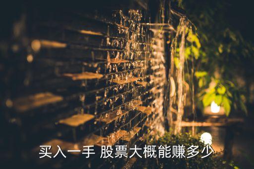 買(mǎi)入一手 股票大概能賺多少