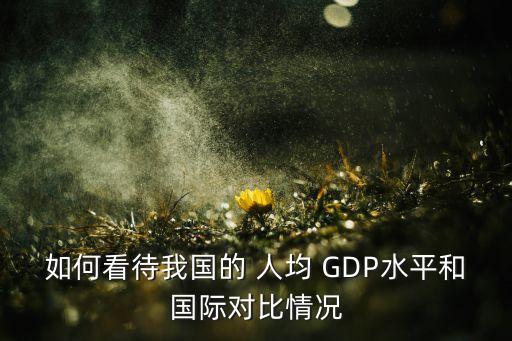 如何看待我國的 人均 GDP水平和國際對(duì)比情況