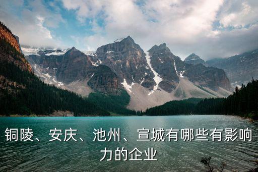 銅陵、安慶、池州、宣城有哪些有影響力的企業(yè)