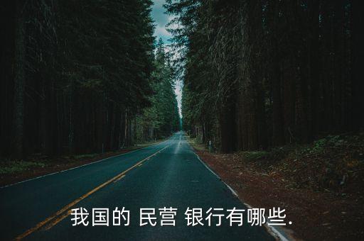 我國的 民營 銀行有哪些.