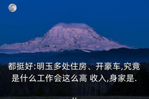 都挺好:明玉多處住房、開豪車,究竟是什么工作會這么高 收入,身家是...