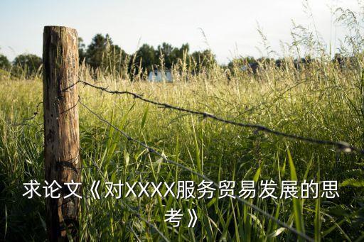 求論文《對(duì)XXXX服務(wù)貿(mào)易發(fā)展的思考》